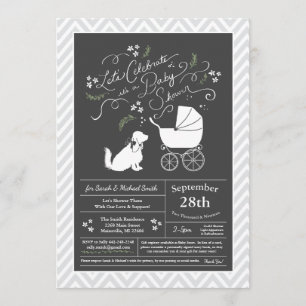 Cocker Spaniel Dog Baby Shower Gender Neutral Invitation