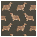 Cocker Spaniel dog black pattern Fabric