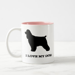 Cocker Spaniel Dog Breed Silhouettes Custom Two-Tone Coffee Mug