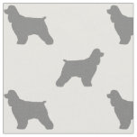 Cocker Spaniel Dog Breed Silhouettes Pattern Fabric