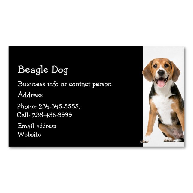 Cocker Spaniel  Dog Breeder Pet Sitter  Business C Card Magnet (Front)