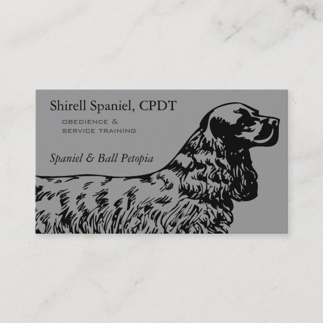 Cocker Spaniel Dog Business Card (Front)