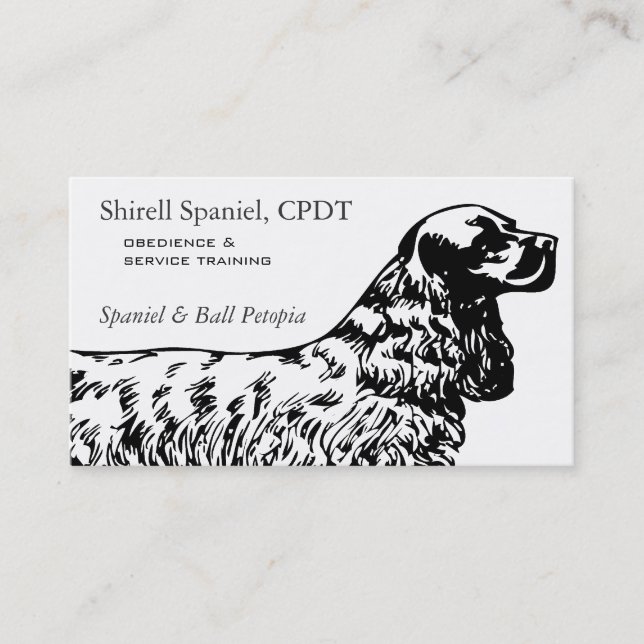 Cocker Spaniel Dog Business Card (Front)