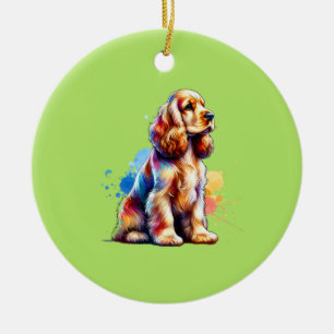 Cocker Spaniel Dog Ceramic Ornament