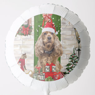 Cocker Spaniel Dog Christmas  Balloon