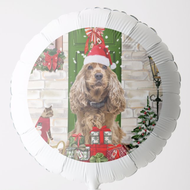 Cocker Spaniel Dog Christmas  Balloon (Front)