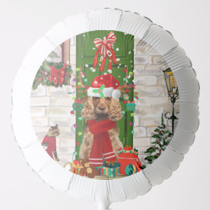 Cocker Spaniel Dog Christmas  Balloon