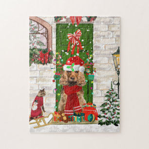 Cocker Spaniel Dog Christmas Jigsaw Puzzle