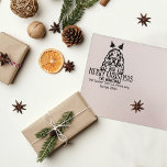 Cocker Spaniel Dog Christmas Return Address  Rubber Stamp<br><div class="desc">This "Merry Christmas" return address rubber stamp features a Cocker Spaniel with custom family name and address.
More dog breeds in the collection "Christmas Dogs Return Address"</div>