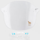 Cocker Spaniel Dog Illustration Personalized Face Shield (Front w/Glasses)