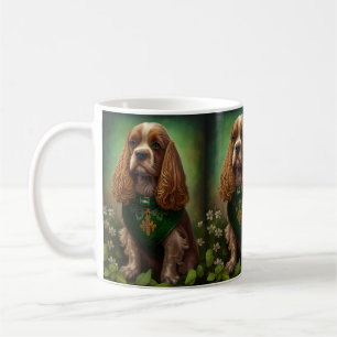 Cocker Spaniel Dog in St. Patrick's Day Dress Coffee Mug