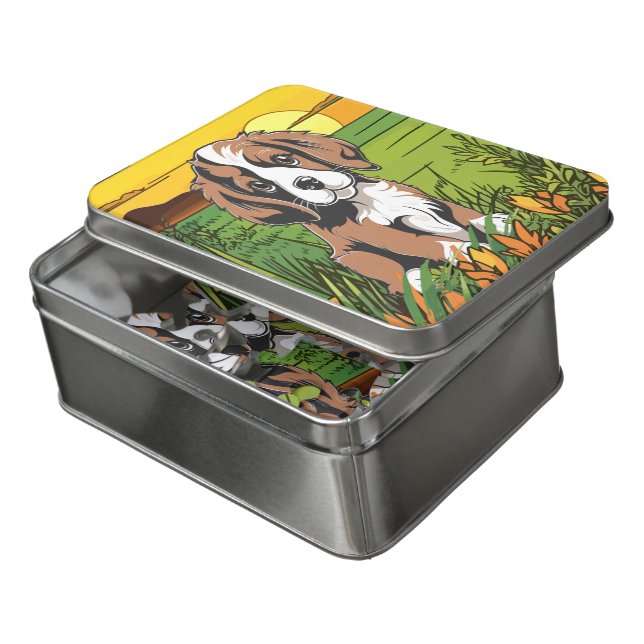 Cocker Spaniel dog Jigsaw Puzzle (Lid Open)