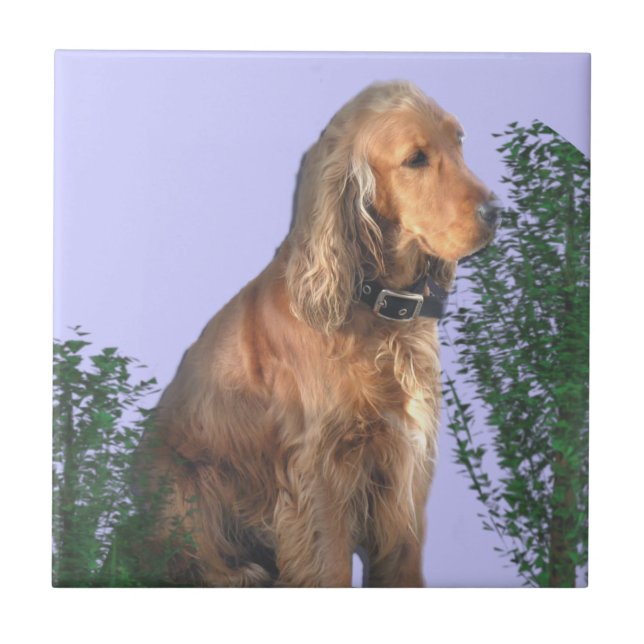 Cocker Spaniel dog lover Ceramic Tile (Front)