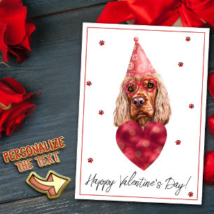 Cocker Spaniel Dog Lover Valentine Gift Holiday Card
