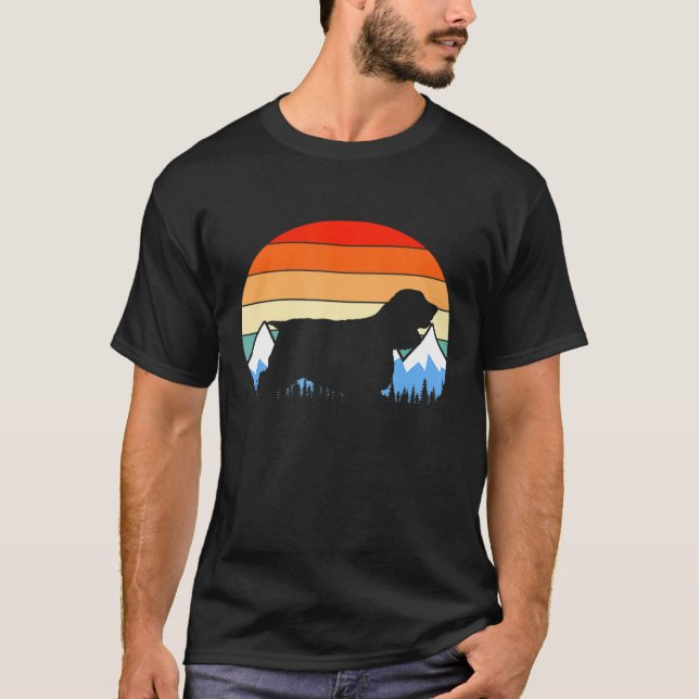 Cocker Spaniel Dog  Owner Mountains Retro T-Shirt (Front)
