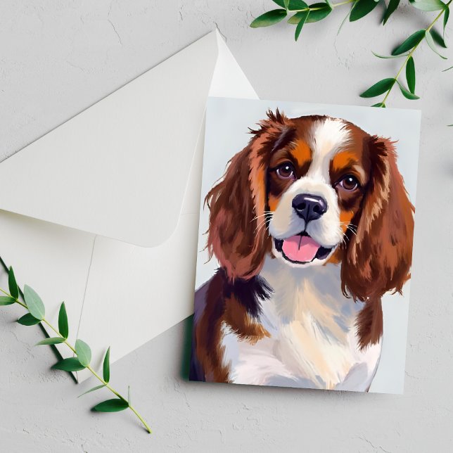 Cocker Spaniel Dog Painting Card (Creator Uploaded)