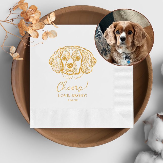 Cocker Spaniel Dog Personalized Cheers Napkins (Creator Uploaded)