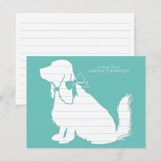Cocker Spaniel Dog Puppy Thank You Card (Front/Back)