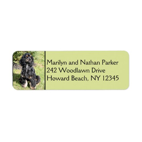 Cocker Spaniel Dog Return Address Label