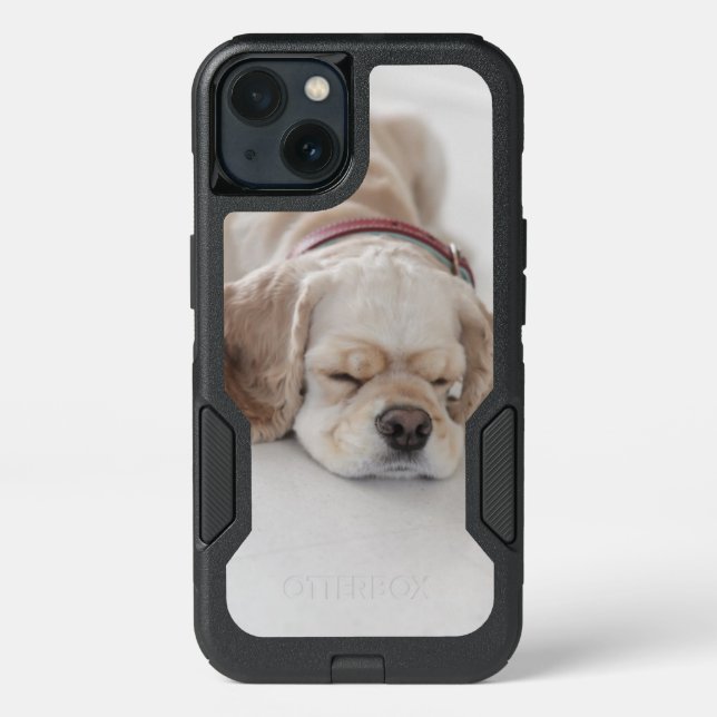 Cocker spaniel dog sleeping otterbox iPhone case (Back)
