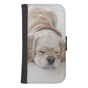 Cocker spaniel dog sleeping samsung s4 wallet case