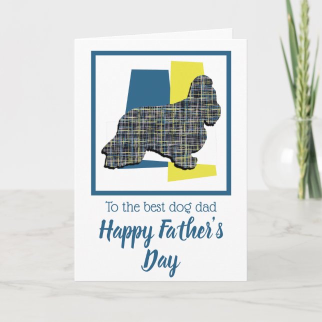 Cocker Spaniel Dog TriColour Father’s Day Card (Front)
