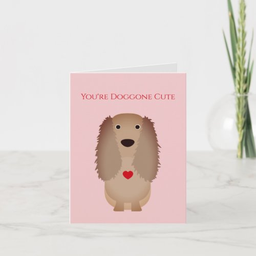 Cocker Spaniel Dog Valentine Valentines Day Note Card