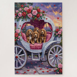 Cocker Spaniel Dog Valentine's Day Jigsaw Puzzle