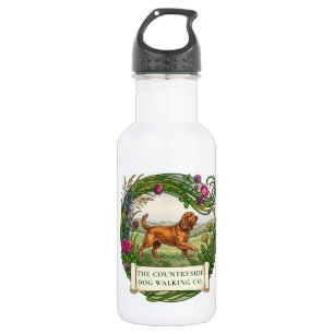 Cocker Spaniel Dog Walker Custom Water Bottle