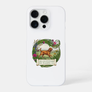 Cocker Spaniel Dog Walker Logo iPhone Case