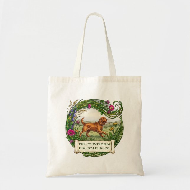 Cocker Spaniel Dog Walker Trainer Tote Bag (Front)