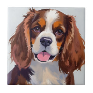 Cocker Spaniel   Dog Watercolor Pet Painting Ceramic Tile