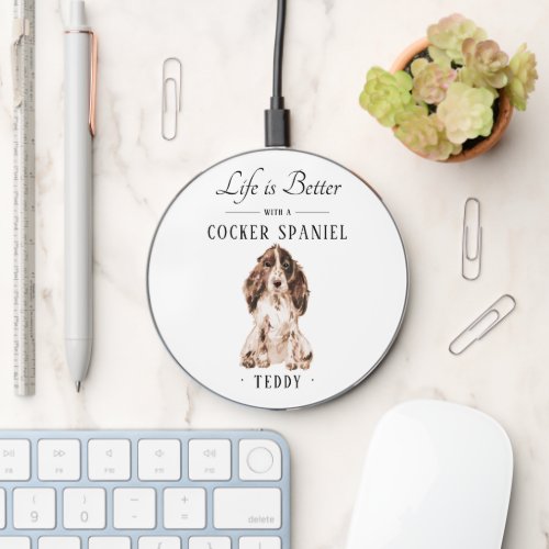 Cocker Spaniel Dog WIRELESS CHARGER 