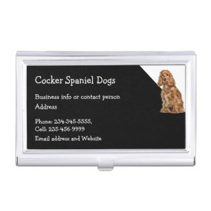 Cocker Spaniel Dogs Breeder Pet Sitter   Business Card Case