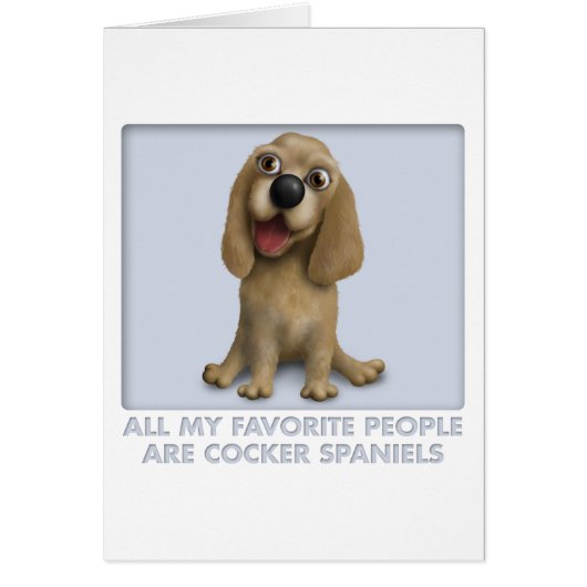Cocker Spaniel Favorite Cards (Front)