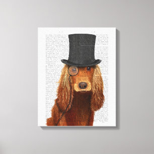 Cocker Spaniel, Formal Hound and Hat Canvas Print