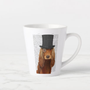 Cocker Spaniel, Formal Hound and Hat Latte Mug