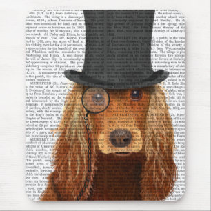 Cocker Spaniel, Formal Hound and Hat Mouse Pad