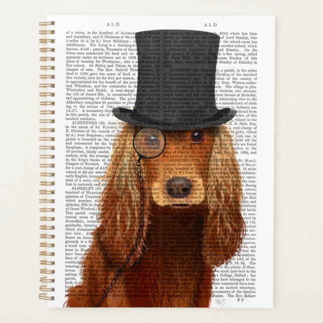 Cocker Spaniel, Formal Hound and Hat Planner (Front)