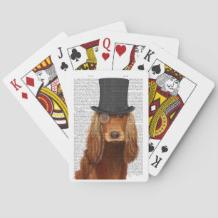 Cocker Spaniel, Formal Hound and Hat Poker Cards
