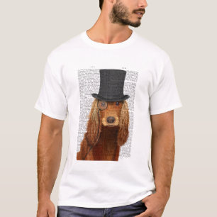 Cocker Spaniel, Formal Hound and Hat T-Shirt