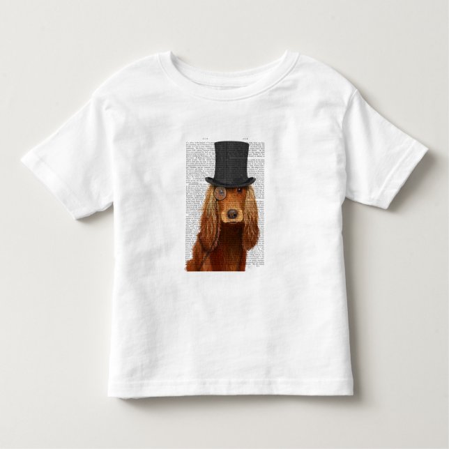 Cocker Spaniel, Formal Hound and Hat Toddler T-shirt (Front)