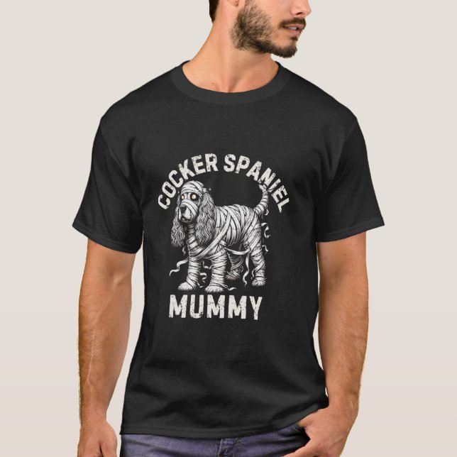 Cocker Spaniel Funny Dog Easy Cheap Halloween Cost T-Shirt (Front)