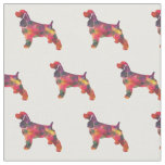 Cocker Spaniel Geometric Pattern Silhouette Multi Fabric
