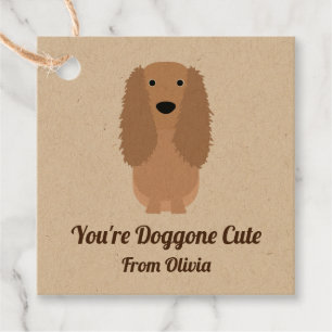 Cocker Spaniel Gift Tag, Dog Party Favor Tags