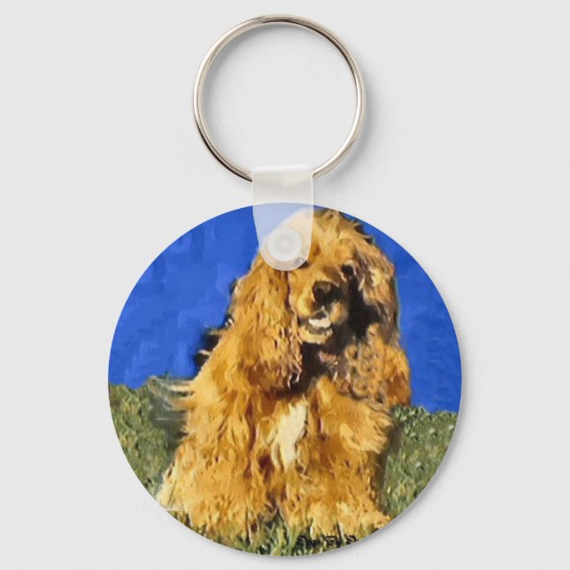 Cocker Spaniel Gifts Keychain (Front)