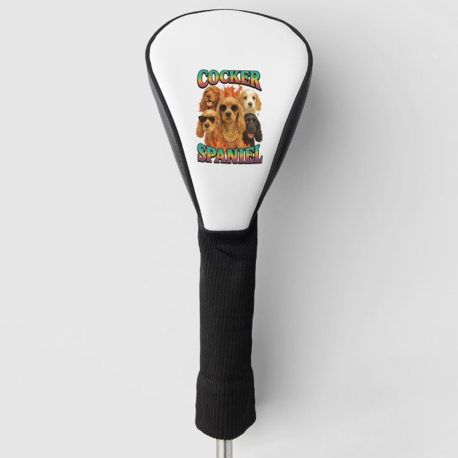 Cocker Spaniel  Golf Head Cover (Front)