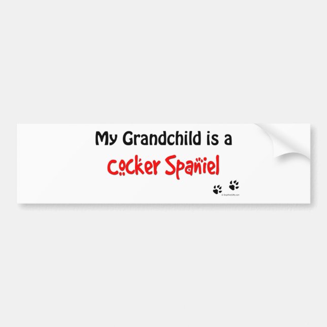 Cocker Spaniel Grandchild Bumper Sticker (Front)