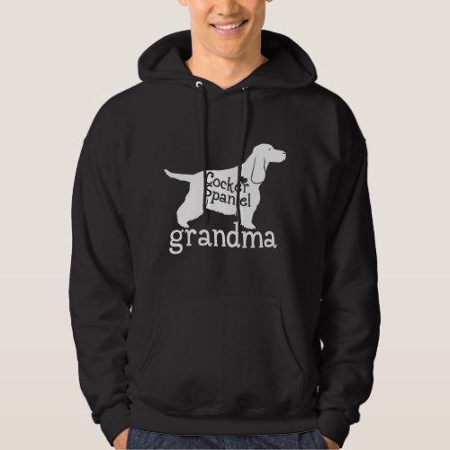 Cocker Spaniel Grandma Gifts Cute Grandma Dog Love Hoodie