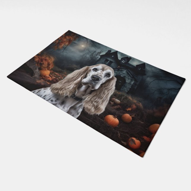 Cocker Spaniel Halloween Scary Doormat (Angled)